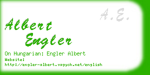 albert engler business card